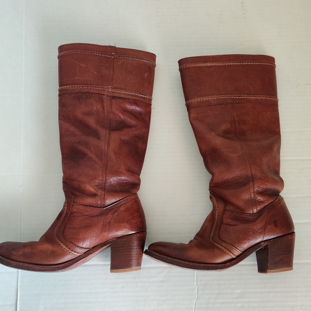 Frye Brown Leather Knee-High Boots
